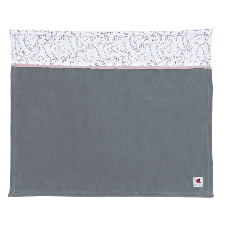 Maman ourse - Petite couverture - liseré rose