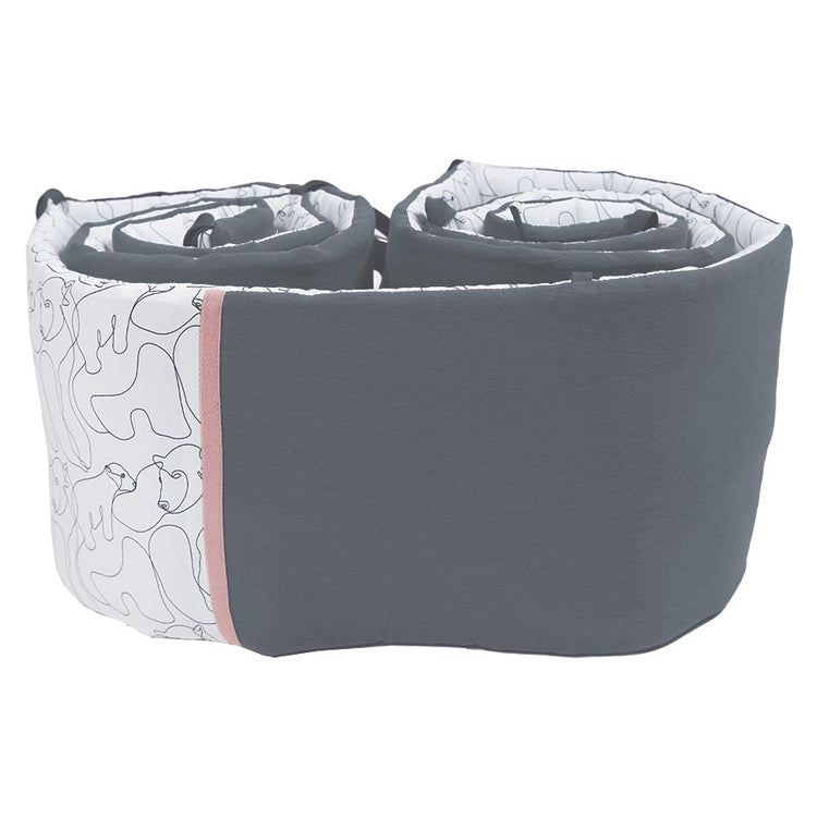 Maman ourse - Tour de parc - liseré rose