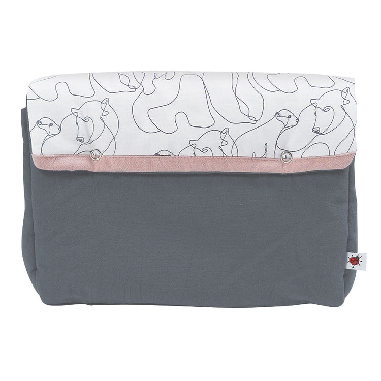 Maman ourse - Trousse de toilette - liseré rose